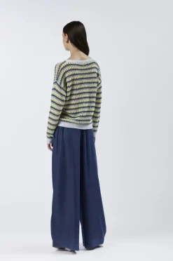 maglia crochet a maniche lunghe multiroyal