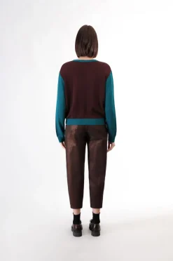 maglia girocollo con logo "be noir" multifondente