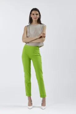 pantaloni a sigaretta elasticizzati menta