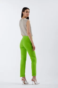 pantaloni a sigaretta elasticizzati menta