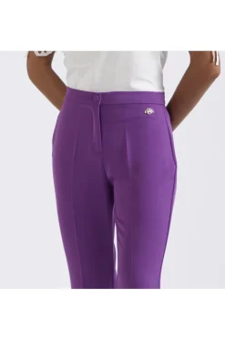 pantaloni a zampa viola