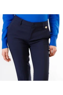 pantaloni chino tessuto bistretch navy