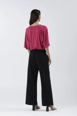 pantaloni con cinturino elasticato nero