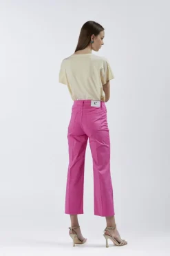 pantaloni culotte tinto capo fuxia