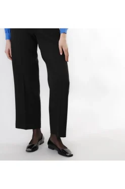 pantaloni palazzo con pinces nero