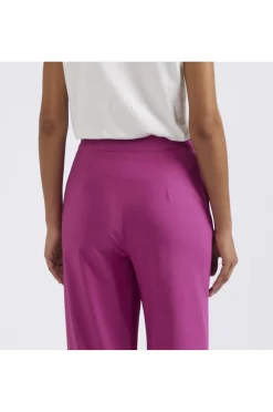 pantaloni palazzo tessuto superstretch fuxia