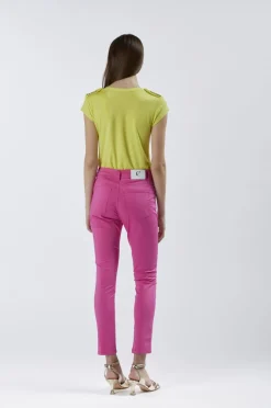 pantaloni skinny tinto capo fuxia