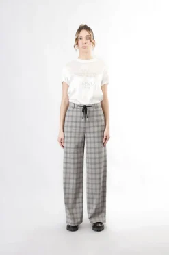 pantaloni super wide principe di galles principe di galles