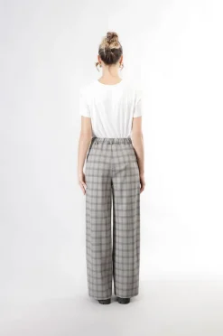 pantaloni super wide principe di galles principe di galles