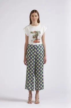 pantaloni tipo culotte stampati geometrico