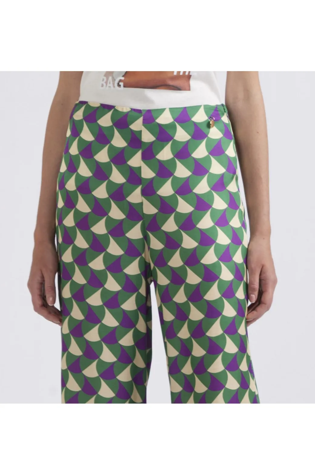 pantaloni tipo culotte stampati geometrico