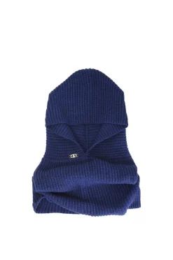 passamontagna in maglia blu