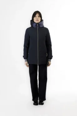 piumino bimateriale avvitato navy