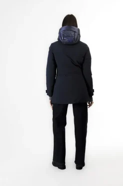 piumino bimateriale avvitato navy