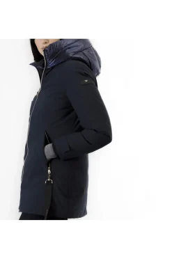 piumino bimateriale avvitato navy