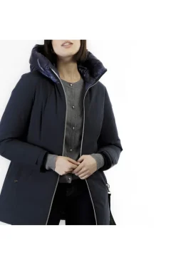 piumino bimateriale avvitato navy