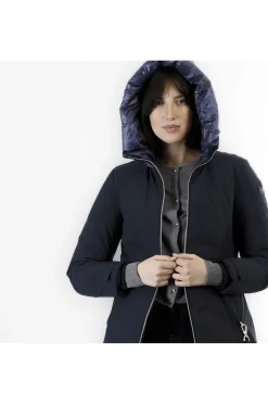 piumino bimateriale avvitato navy