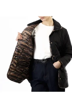 piumino reversibile nero