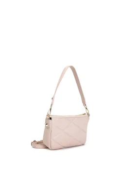 pochette trapuntata con borchie esagonali nude