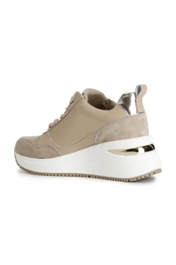 running allacciata con zip nocciola