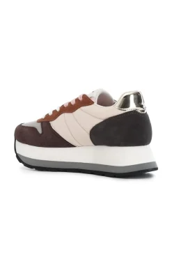 running da donna in pelle scamosciata multi cuoio