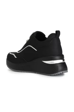 running slip-on con accessorio gioiello nero