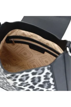 sacca con stampa maculata maculato/nero