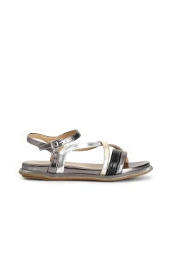 sandali fasce gilda in laminato sintetico multi antracite