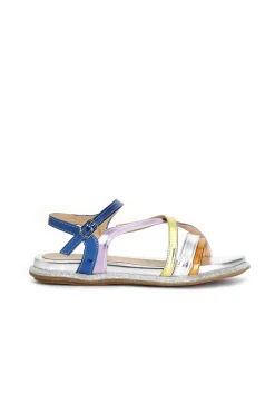 sandali fasce gilda in laminato sintetico multicolor