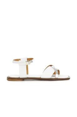 sandali fascia in pelle multicolor multi bianco