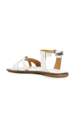 sandali fascia in pelle multicolor multi bianco