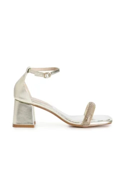 sandali frate con strass chiuso dietro platino