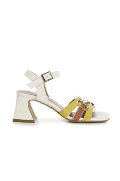 sandali gilda con accessorio multi bianco