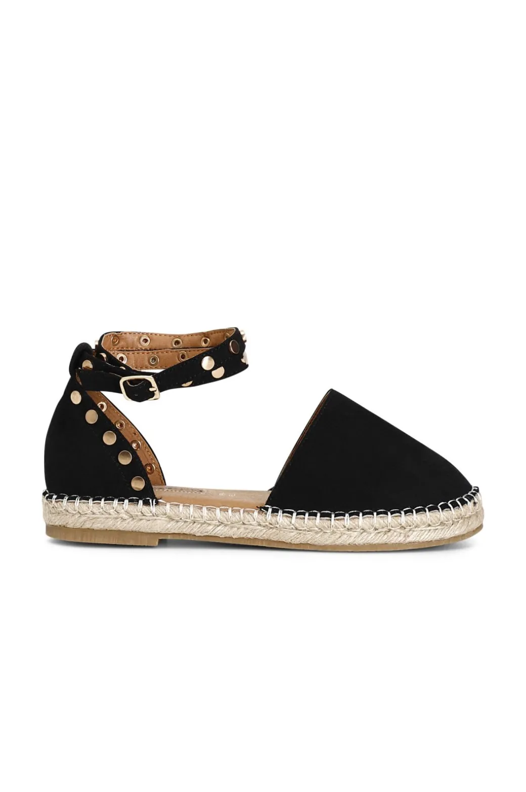 sandali in tessuto su fondo corda nero