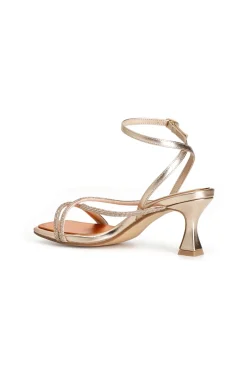 sandali incrocio con laccio alla caviglia cipria