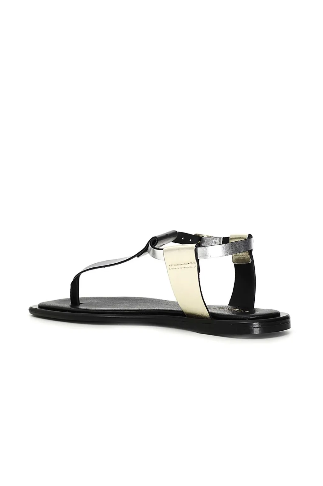 sandali infradito bicolore multi nero