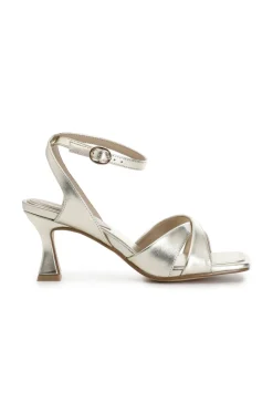 sandali metallizzati platino