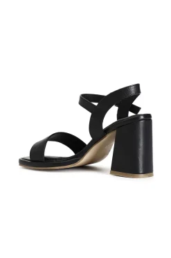 sandali modello gilda in pelle nero