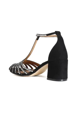 sandalo a gabbia con cinturino alla caviglia nero