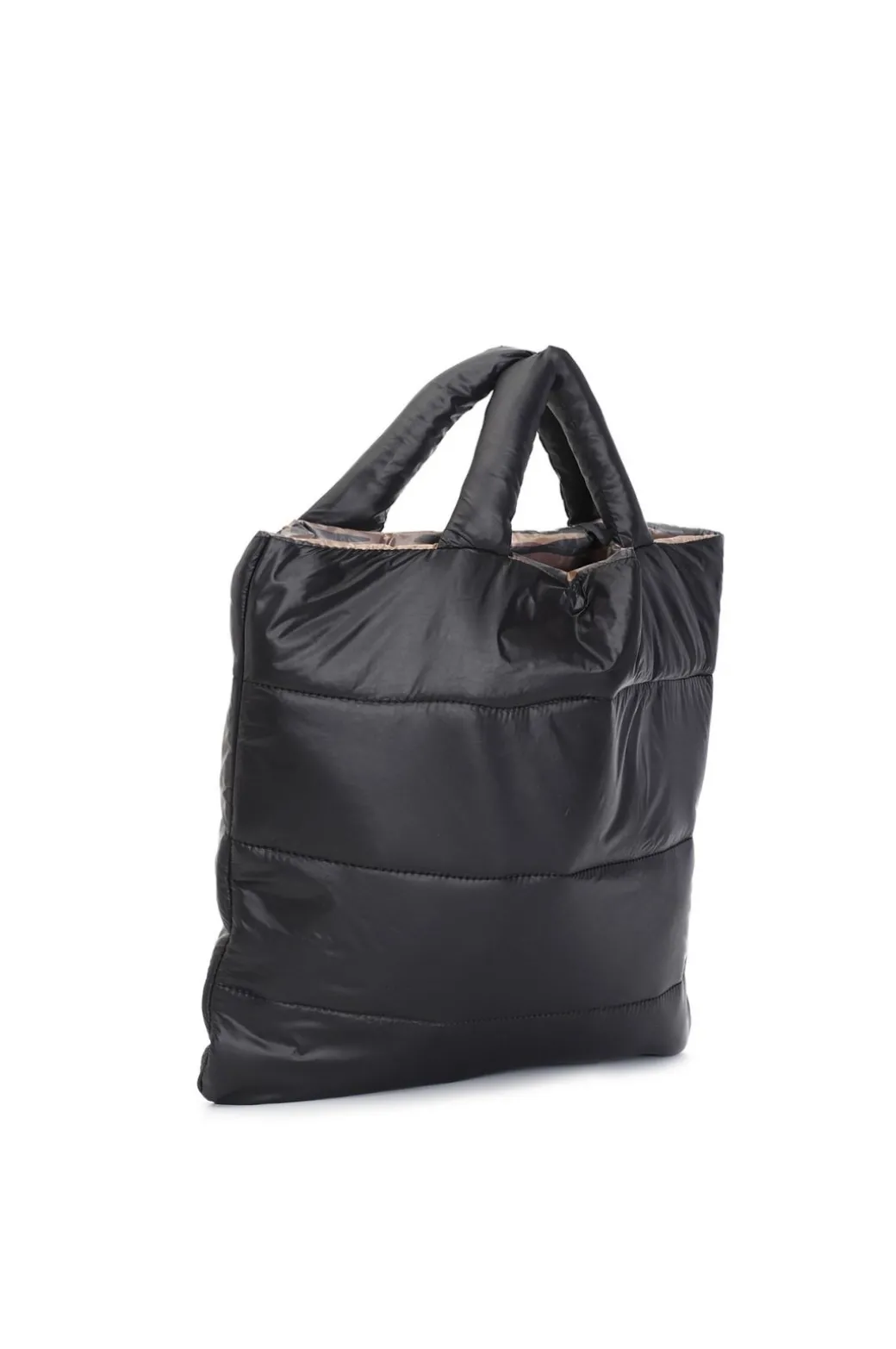 shopping in nylon reversibile nero