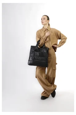 shopping in nylon reversibile nero