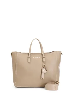 shopping sfoderata con charms sabbia