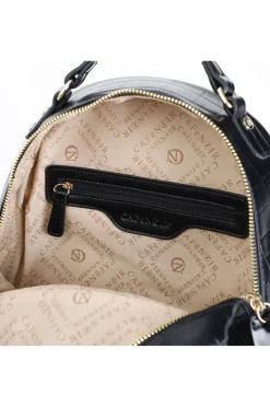 shopping  trapuntata con motivo a rombi e tasca con pattina trapuntata con motiv nero