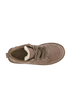 sneaker in pelle scamosciata taupe
