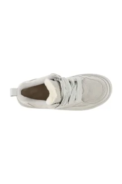 sneaker in pelle scamosciata ghiaccio