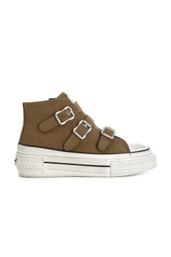 sneakers da donna mid 3 fibbie cuoio