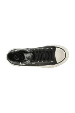 sneakers da donna mid con cerniere nero