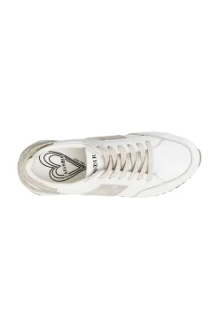 sneakers in pelle con inserti stampa monogramma cn