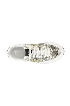 sneakers in pelle patchwork multi bianco