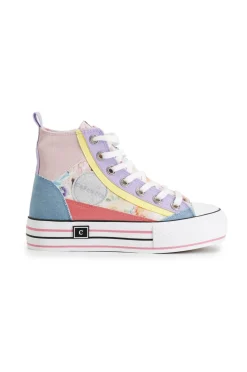 sneakers mid patchwork multicolor